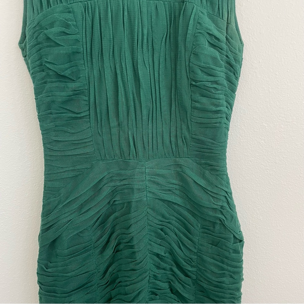 SOLD Tory Burch Ethel green tulle ruched dress - Picture 3 of 8